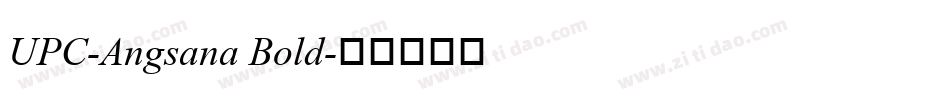 UPC-Angsana Bold字体转换